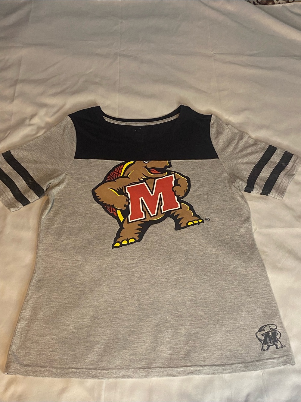 Womans Grey/Black Maryland Terrapins Shirt Size XL 10 . Excellent Condition
